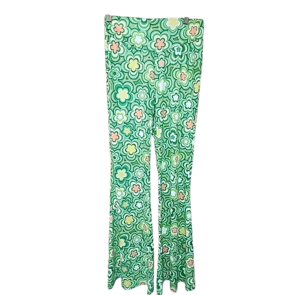 Floral Print Flare Leg Pants. Great Stretch. - Medium - Picture 3 of 4